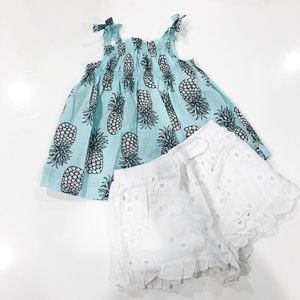 Pineapple top and shorts set